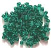 100 6mm Transparent Emerald Glass Bicone Beads